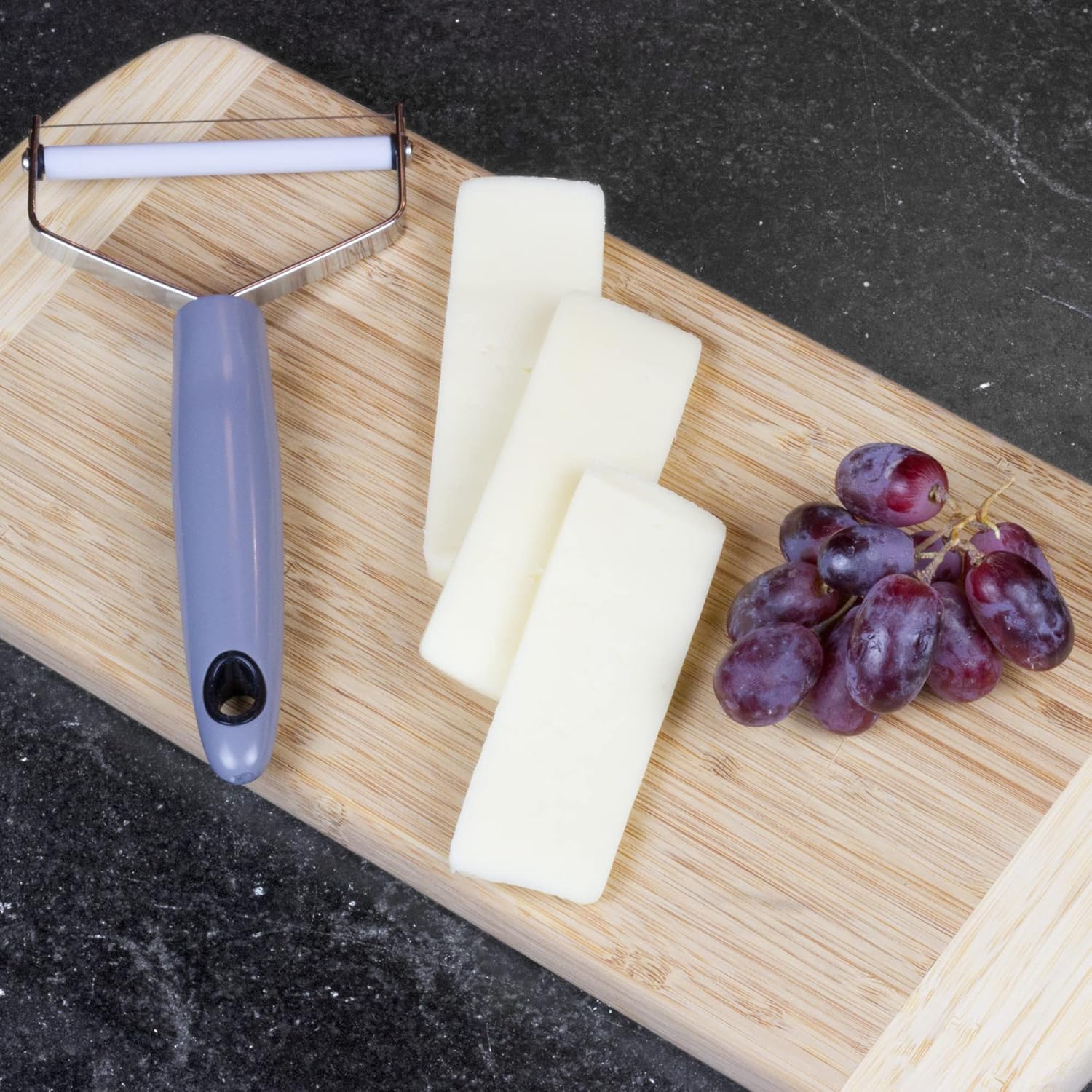 Chef Craft Seleccionar rebanador de queso con mango de plástico, 7 pulgadas de largo 3.5 pulgadas de alambre de acero inoxidable, gris