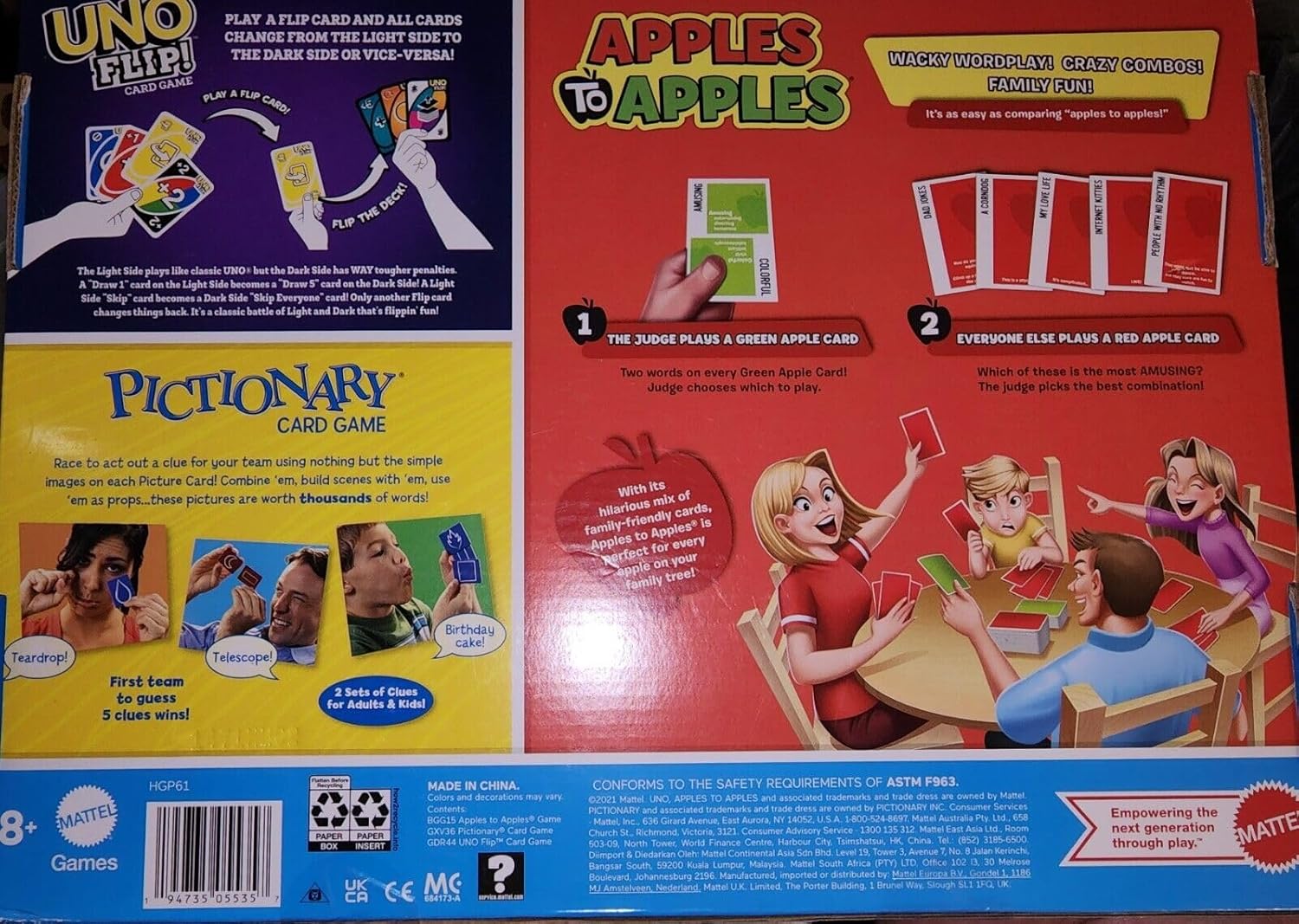 Mattel DP Kid Games Value Pack (Apple a Apple,