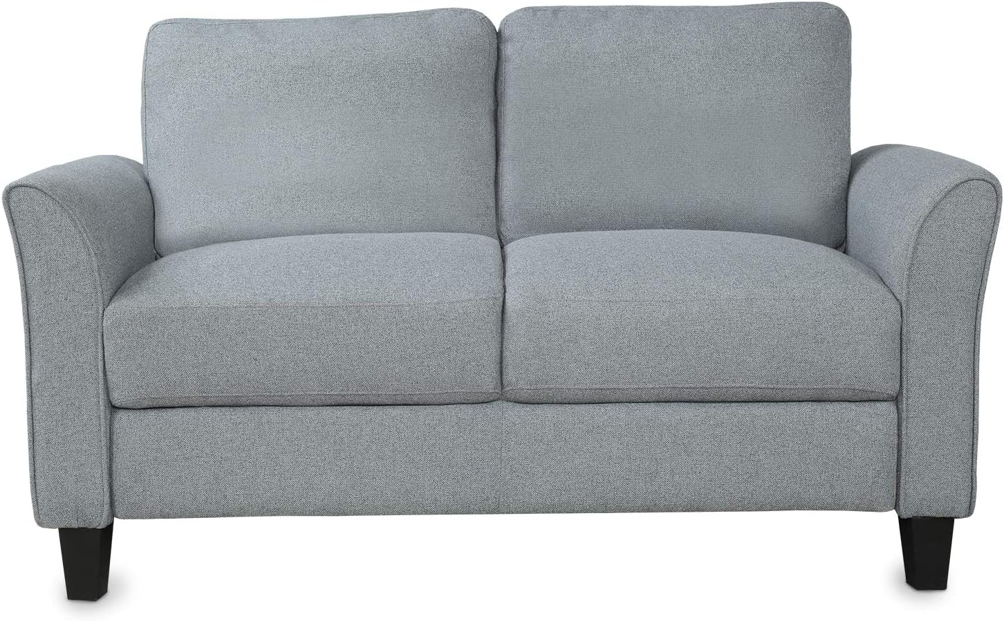 Goohome Sofá biplaza moderno de 2 plazas, muebles de sala de estar, sofá doble, cómodo sofá extra profundo, sofá para espacios pequeños, sala de