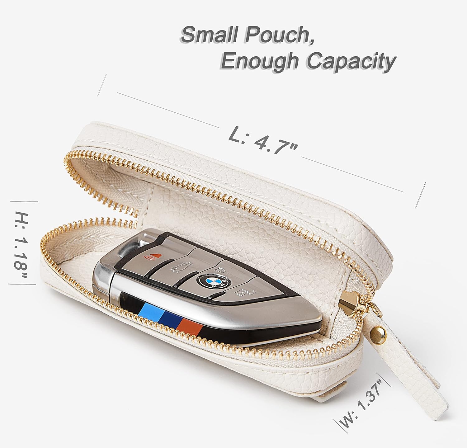 ZVE Funda tipo cartera para iPhone 15 Pro de cuero con pequeña bolsa para llaves de lápiz labial, ranuras para tarjetas de bloqueo RFID, funda con