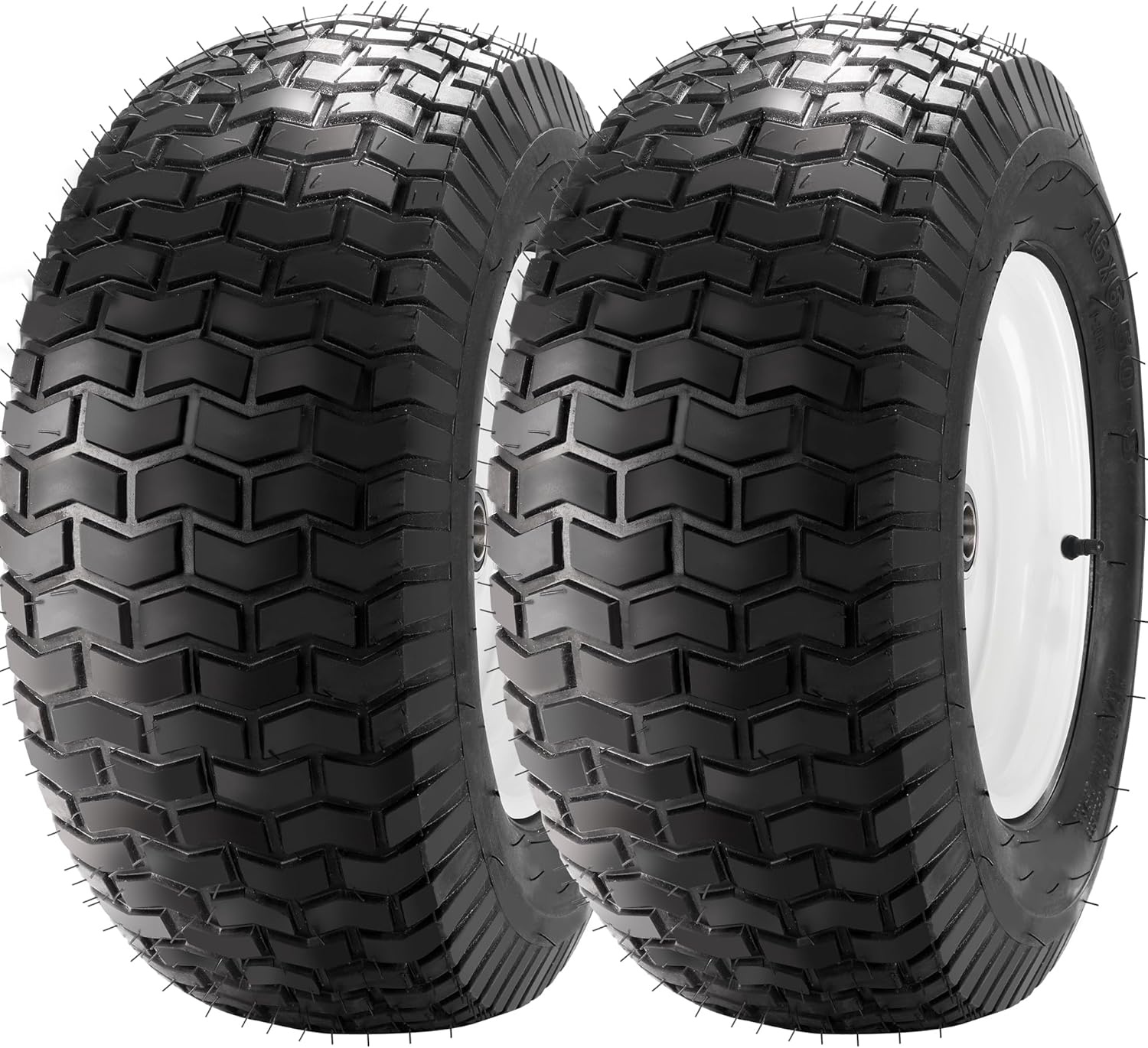 Neumáticos y ruedas para cortacésped de 16 x 6.50 a 8 pulgadas, con buje de hierro de 34 pulgadas, 4 capas con capacidad de carga de 661 libras,