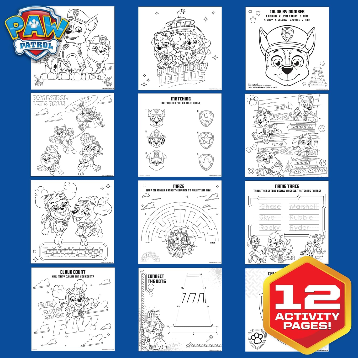 Juego de actividades de calcomanías de Paw Patrol, más de 25 calcomanías reutilizables de la Patrulla Canina, 2 escenas de juego de calcomanías,