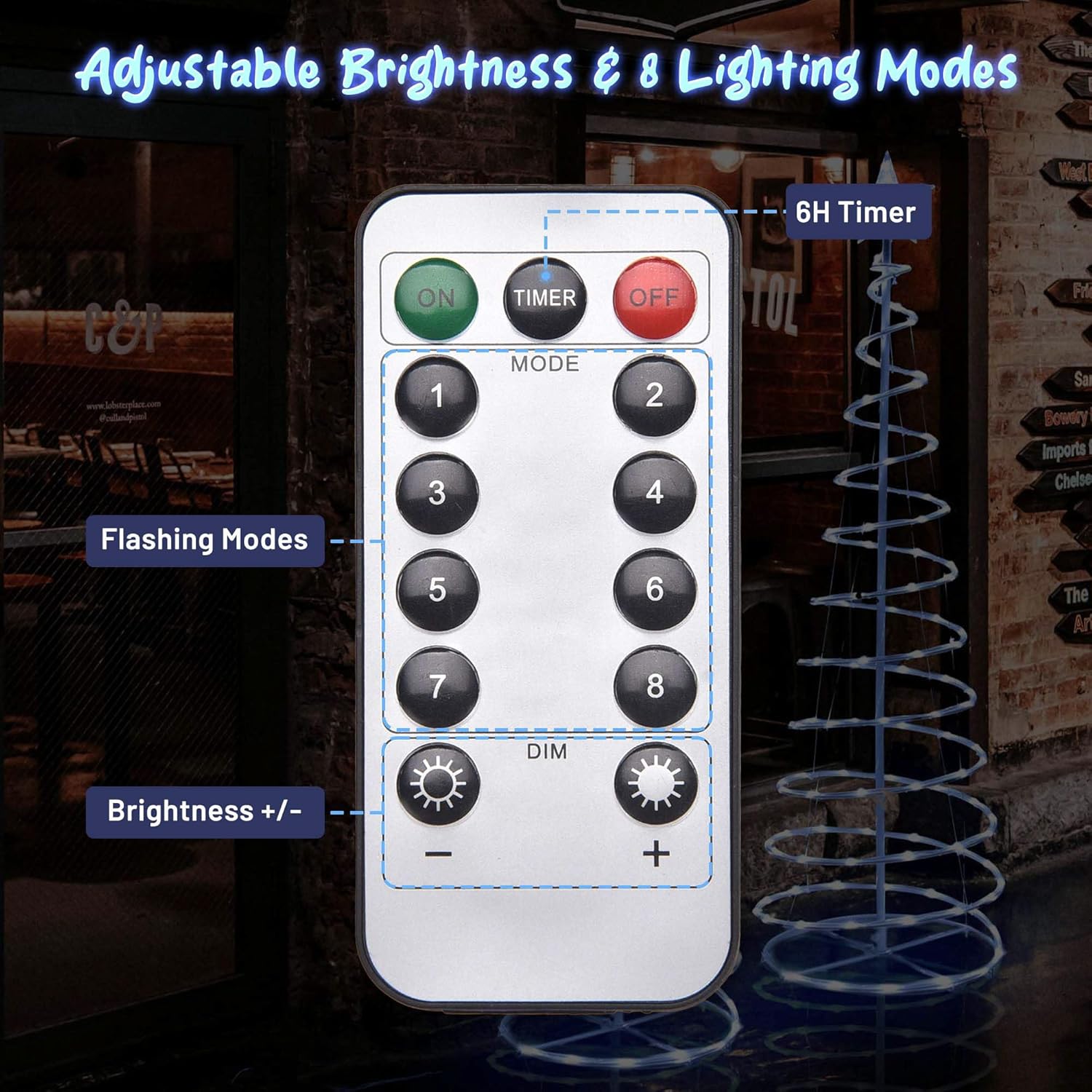 Juego de 3 luces LED en espiral para árbol de 6 pies, 4 pies, 3 pies, decoración navideña alimentada por USB