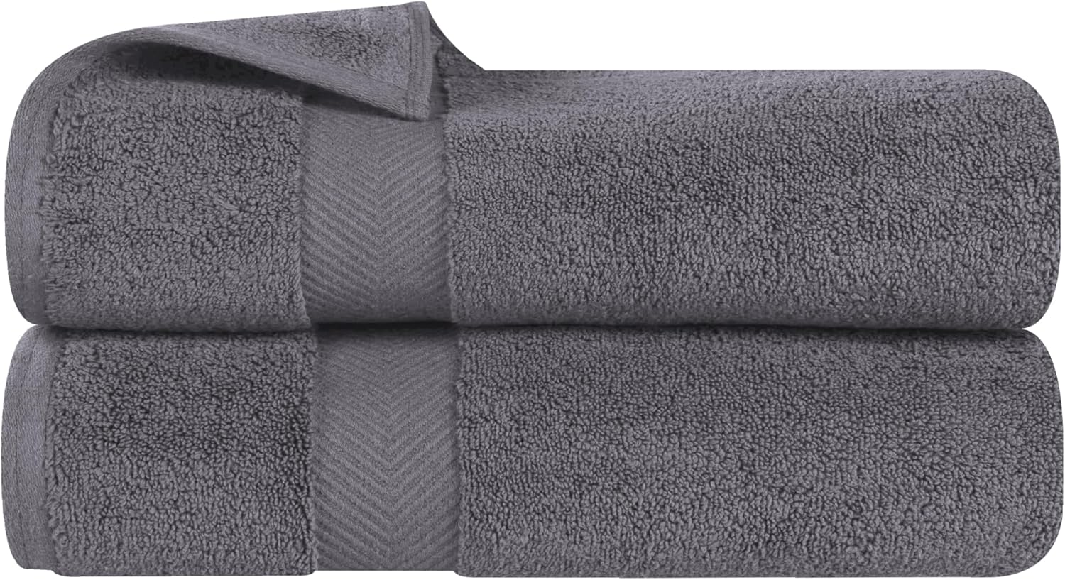 SUPERIOR Zero Twist – Juego de toallas de baño 100% de algodón, supersuaves, esponjosas y absorbentes, de calidad prémium, para baño, color gris