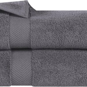 SUPERIOR Zero Twist – Juego de toallas de baño 100% de algodón, supersuaves, esponjosas y absorbentes, de calidad prémium, para baño, color gris SUPERIOR Zero Twist – Juego de toallas de baño 100% de algodón, supersuaves, esponjosas y absorbentes, de calidad prémium, para baño, color gris