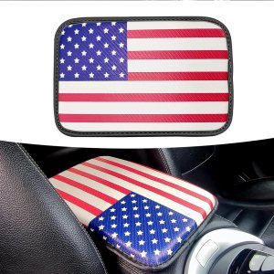 ZKFAR Paquete de 1 protección de reposabrazos de fibra de carbono, cubierta de cuero para consola central de automóvil, funda de cuero universal ZKFAR Paquete de 1 protección de reposabrazos de fibra de carbono, cubierta de cuero para consola central de automóvil, funda de cuero universal