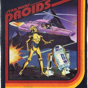 Northwest Manta de seda táctil de Star Wars, 50 x 60 pulgadas, Droids retro Northwest Manta de seda táctil de Star Wars, 50 x 60 pulgadas, Droids retro