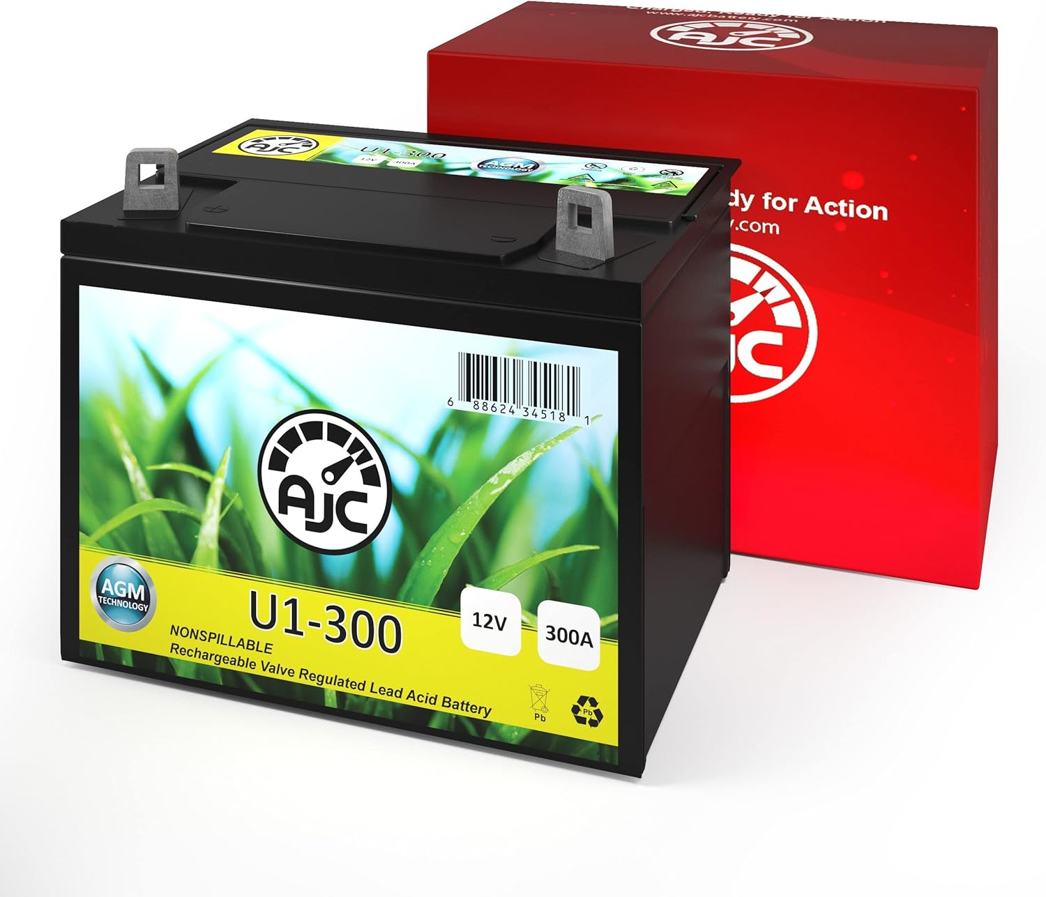 AJC Batería compatible con John Deere 727A Mini Z Trak Zero-Turn U1 cortacésped y batería de tractor