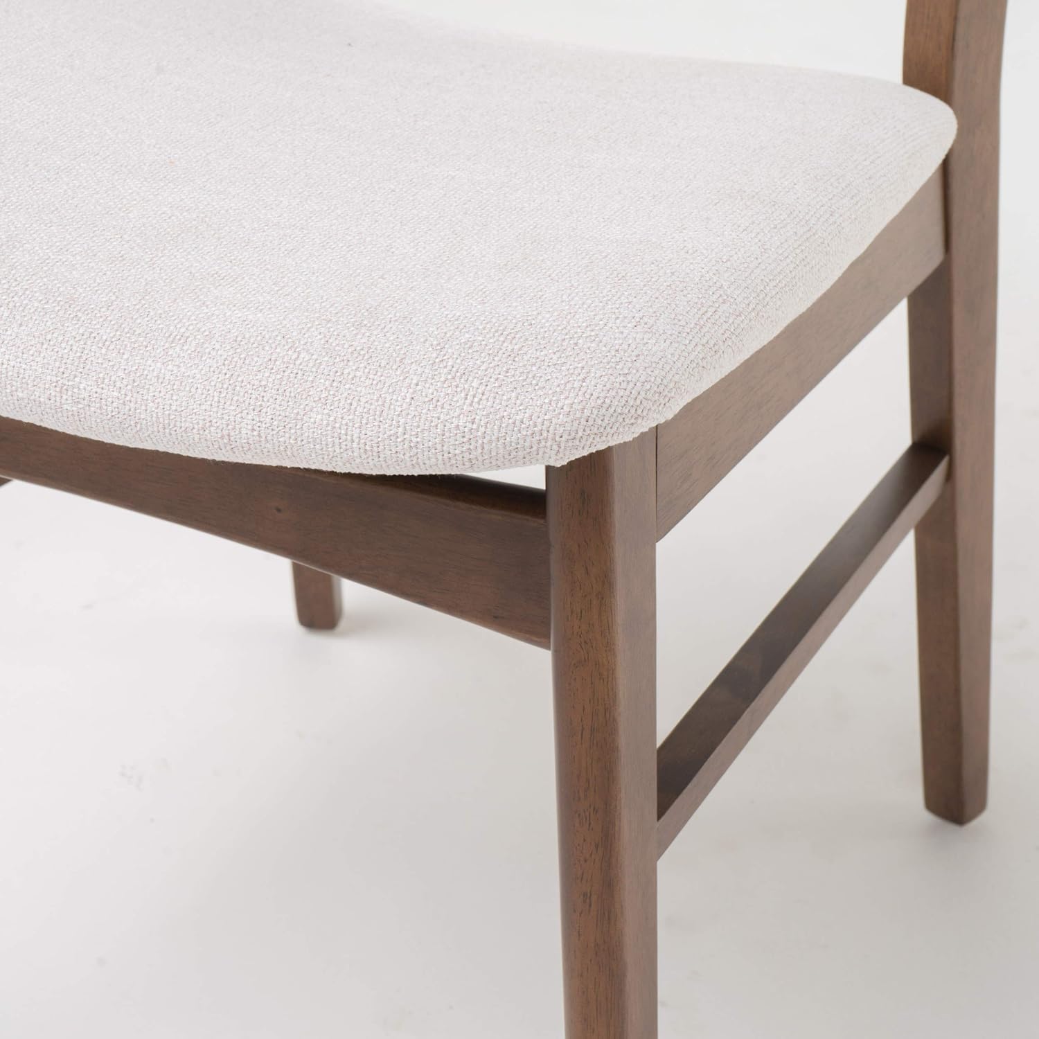 Christopher Knight Home Idalia – Sillas de comedor, juego de 2 piezas, madera de goma, acabado beige claro  nogal