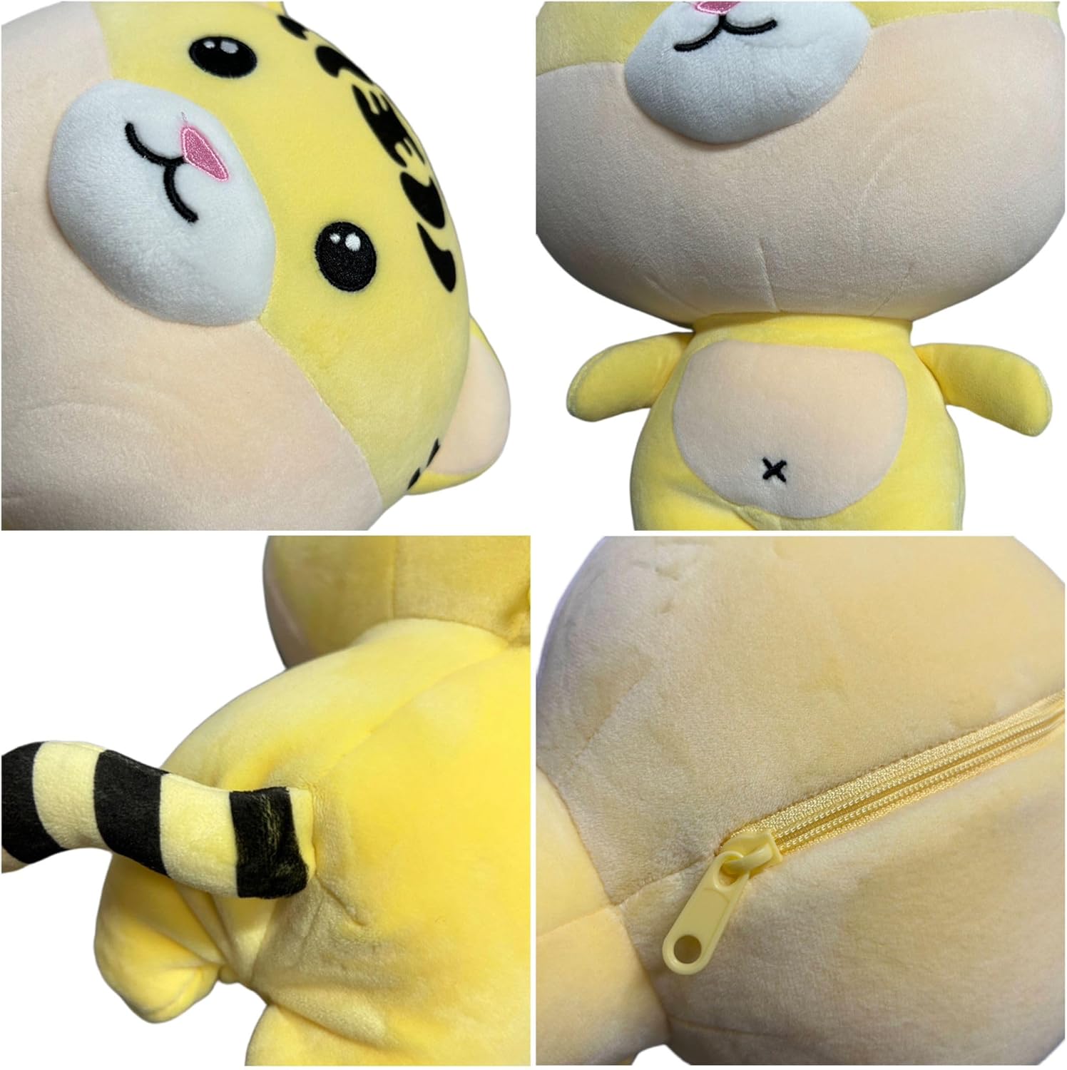 Almohada de cuello de viaje 2 en 1 de tigre que se transforma en suave y adorable animal de peluche, la máxima comodidad de viaje para niños,