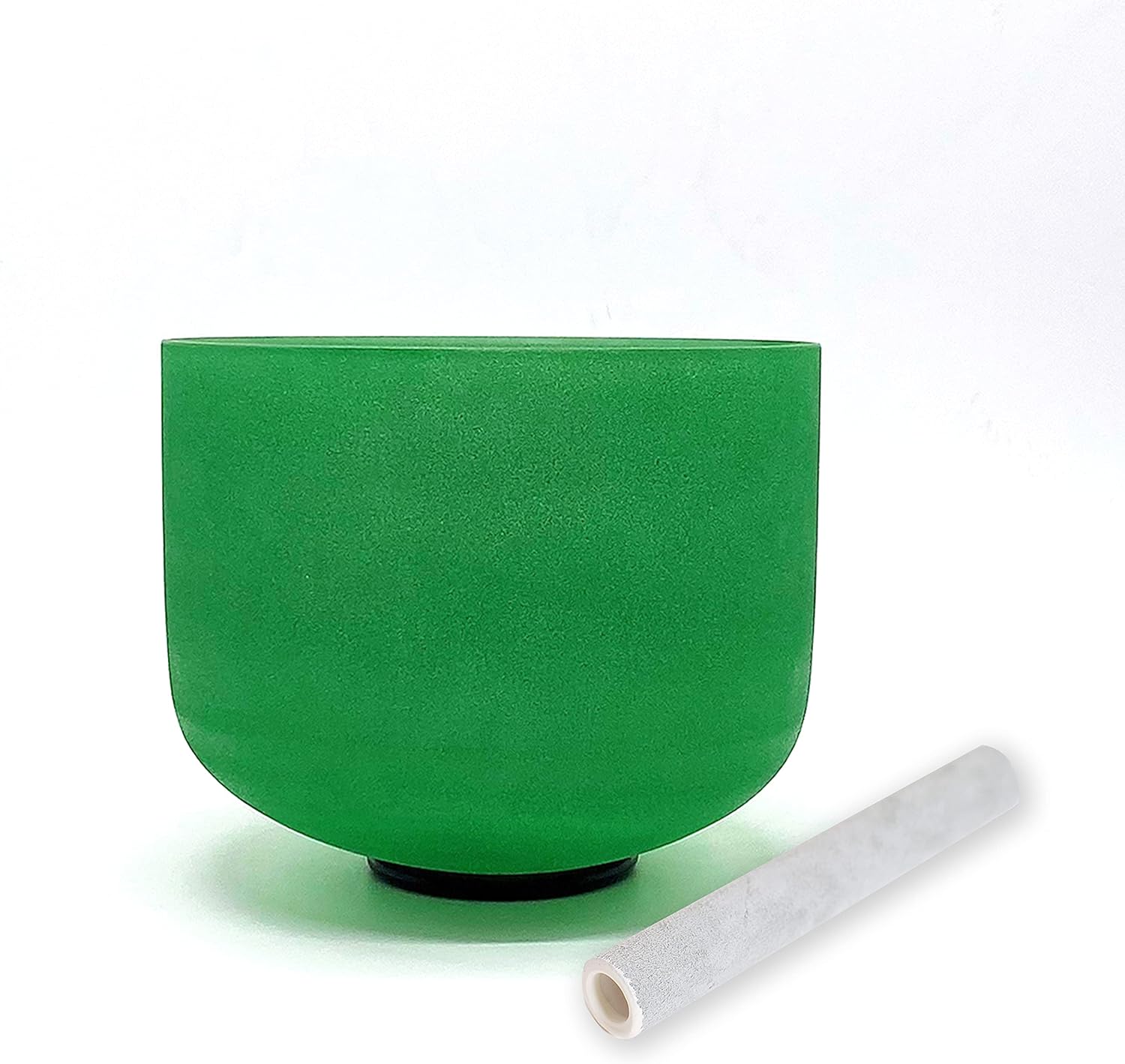 TAIFENG F Note Heart Chakra – Cuenco de cristal esmerilado de cuarzo de color verde de 8 pulgadas
