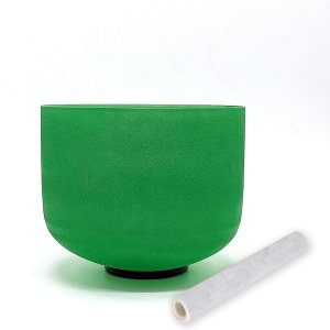 TAIFENG F Note Heart Chakra – Cuenco de cristal esmerilado de cuarzo de color verde de 8 pulgadas TAIFENG F Note Heart Chakra – Cuenco de cristal esmerilado de cuarzo de color verde de 8 pulgadas