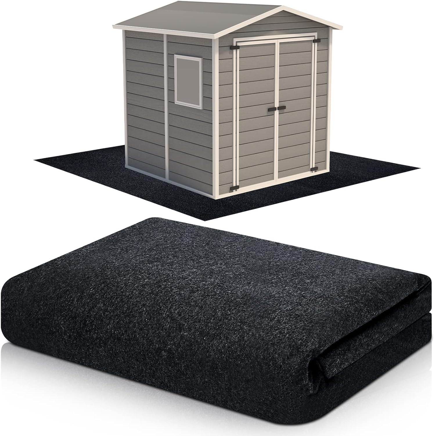 Tapete de almacenamiento para exteriores, impermeable, tapete grueso y suave para muebles de patio, lavable con respaldo antideslizante, cobertizo