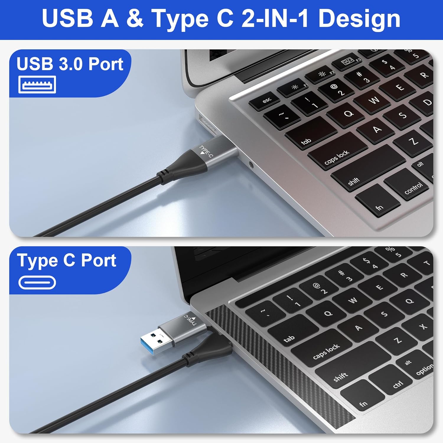 Lector de tarjetas SD 7 en 2, lector de tarjetas USB C para SD SDXC SDHCTFCF CFIXDMemory Stick Pro Duo adaptador con adaptador USB CUSB3.0,