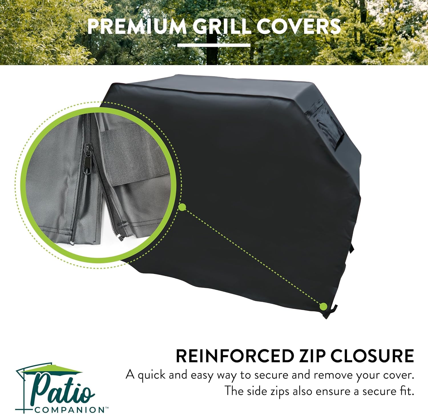 Funda para parrilla de barbacoa de 58 pulgadas, material de bloqueo UV de alta calidad, impermeable y resistente a la intemperie, cubierta de