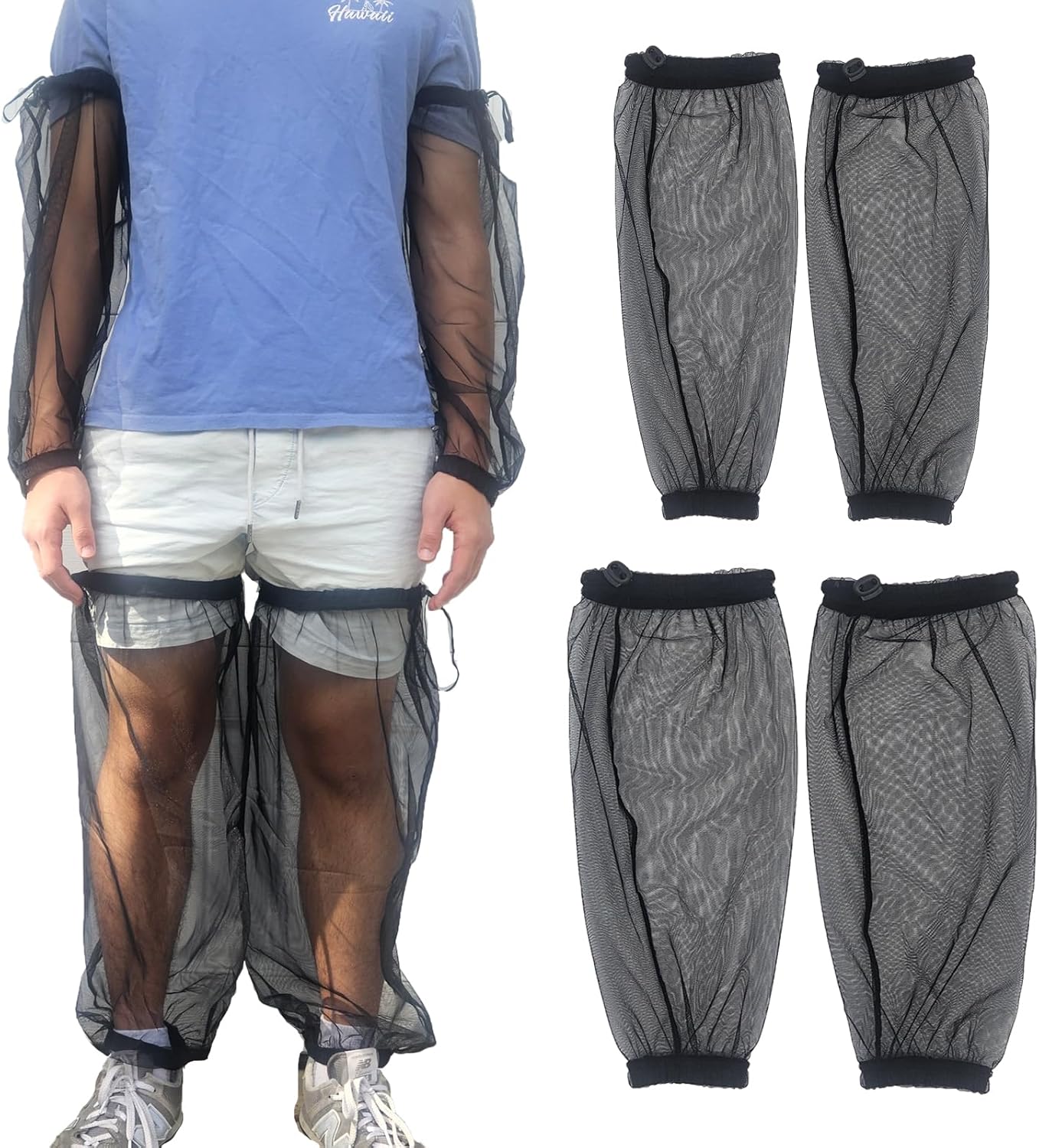 Mangas para brazos y piernas para mosquitos, protegen tus brazos y piernas de mosquitos, insectos, moscas, mosquitos, no se transparentan cuando
