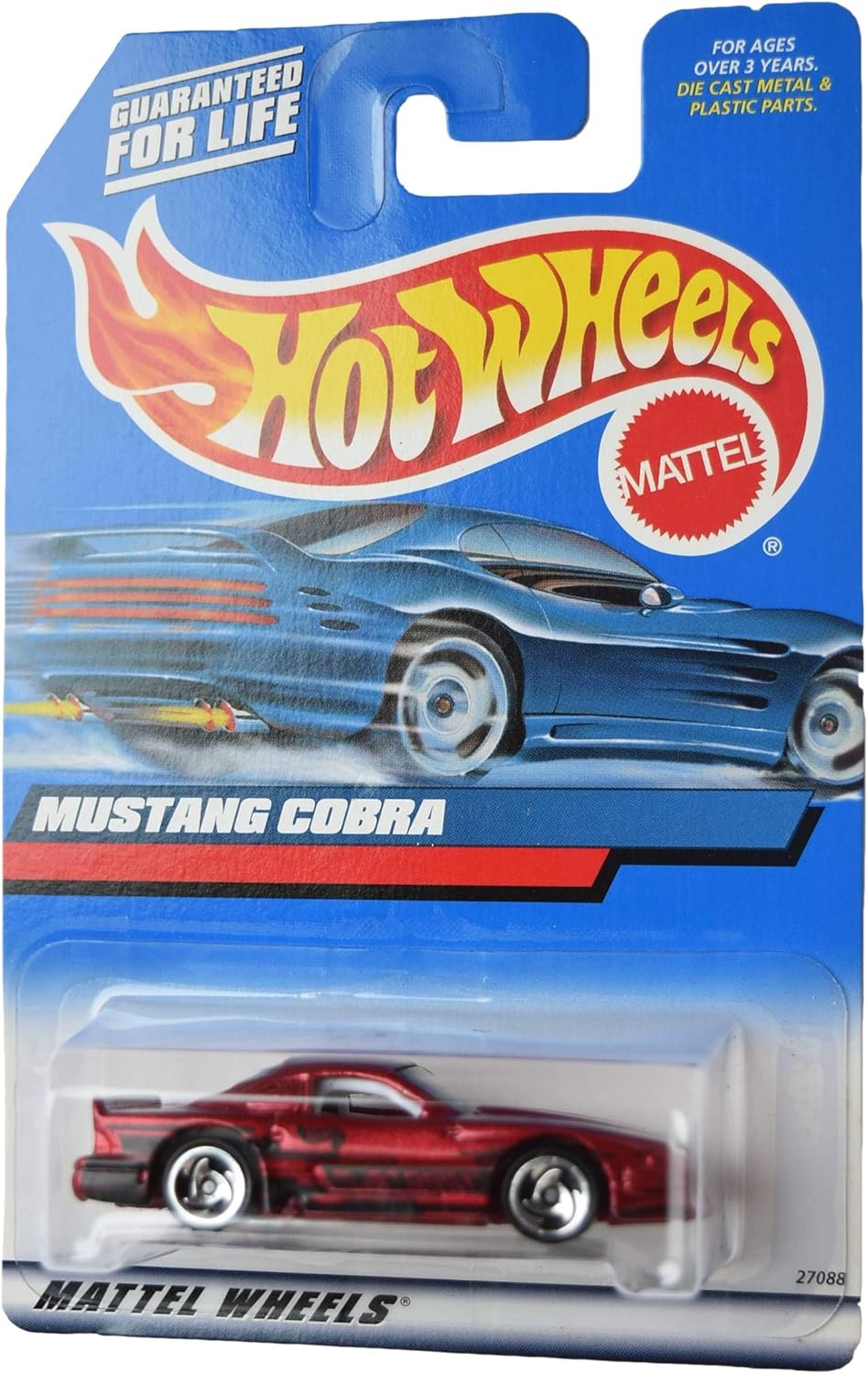 Hot Wheels Ford Mustang Cobra, rojo Ruedas de afeitar