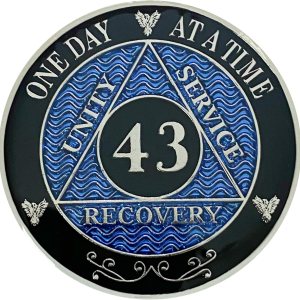 AA – Moneda bañada en plata de 36 a 45 años, medallón anónimo de alcohólicos AA – Moneda bañada en plata de 36 a 45 años, medallón anónimo de alcohólicos
