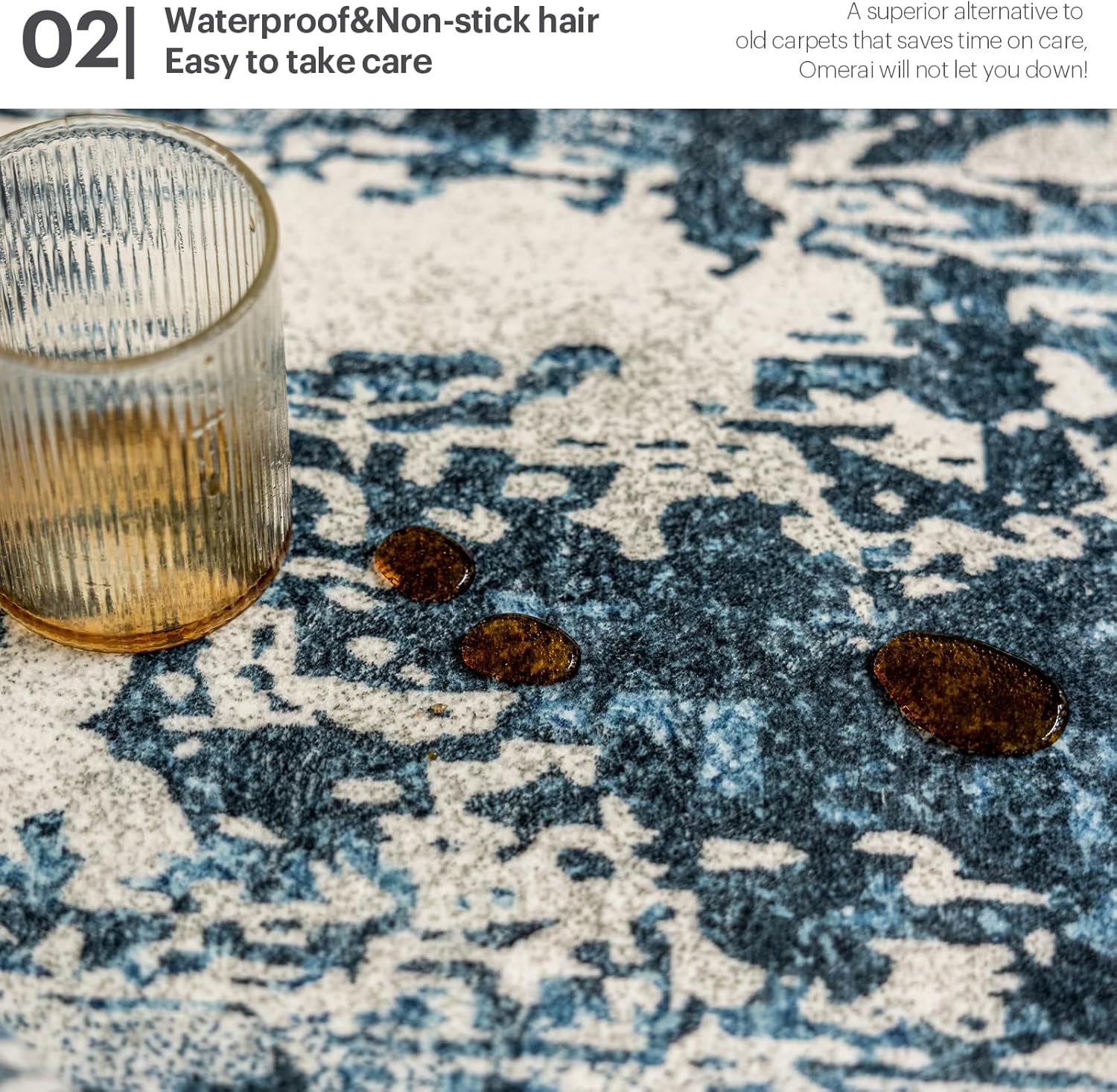 OMERAI Alfombra de área de 5 x 7 pies para dormitorio, alfombra lavable para sala de estar, cocina, comedor, antideslizante, decoración del hogar,
