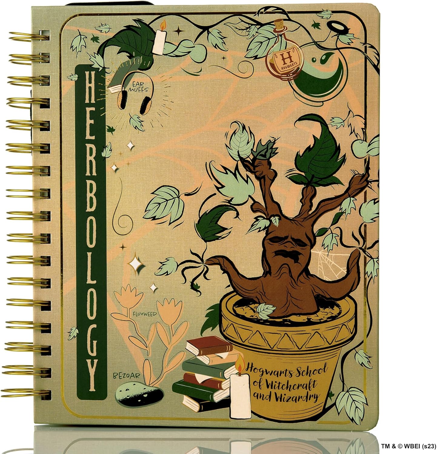 Conquest Journals Harry Potter Herbology – Agenda semanal fechada 2024, formato vertical, cubierta de tablero de libro envuelta, encuadernado en
