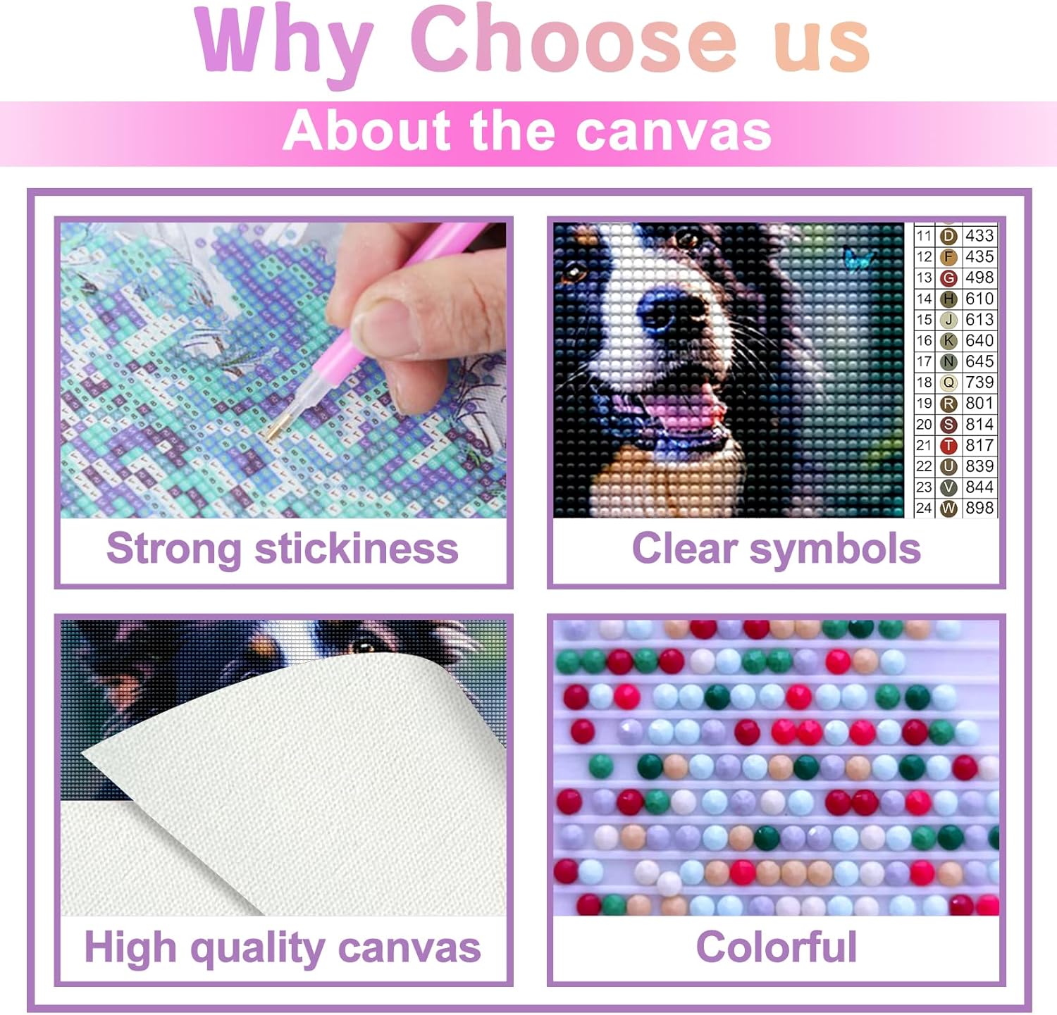 Noche Kits de pintura de diamantes de mariposa y pastor, divertido arte de perro, punto de cruz, diamante redondo 5D, para principiantes, producción