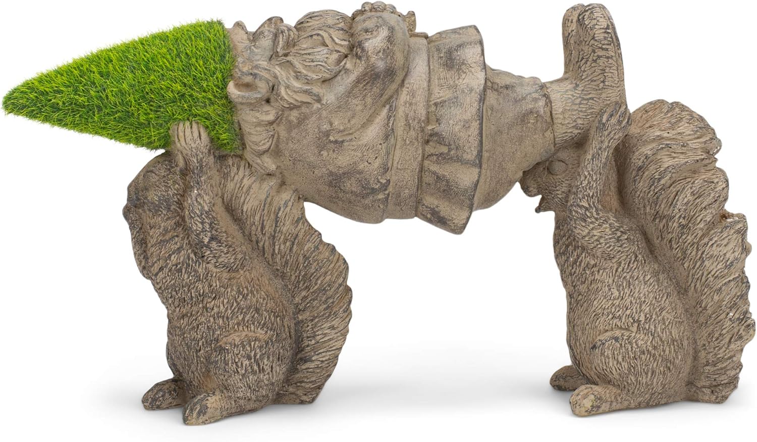 Napco Importaciones ardillas hilarantes robando jardín gnomo estatua al aire libre