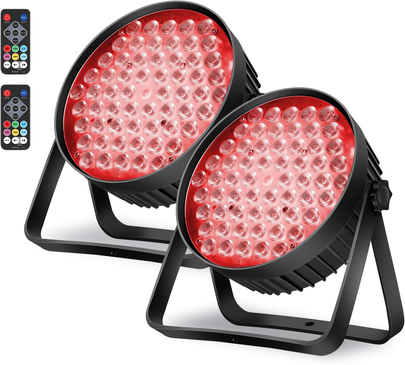 Luces de escenario, 60 luces LED par 90 W RGB luces de escenario activadas por sonido DJ iluminación de escenario para eventos, fiesta, boda,
