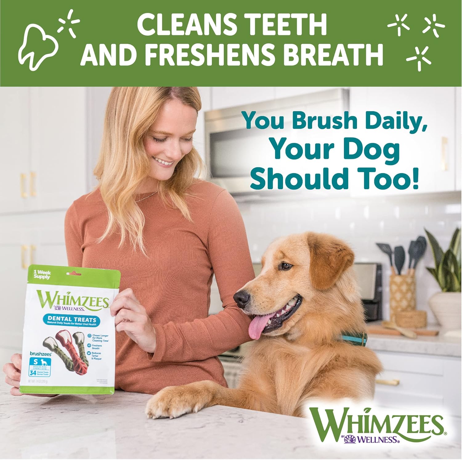 WHIMZEES by Wellness Value Box – Masticables dentales naturales para perros, golosinas de larga duración, sin granos, refresca el aliento, raza