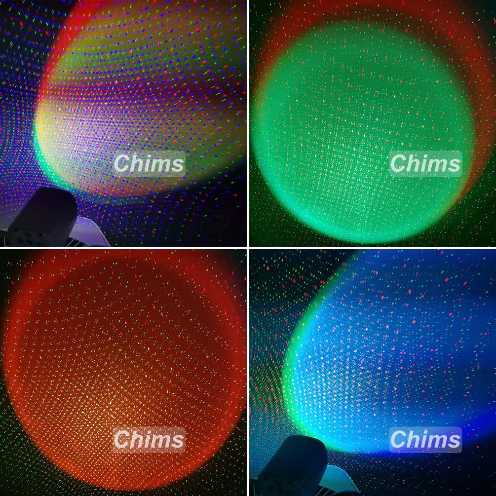 Mini luces de fiesta, Chims RGB cielo estrellado con luz de puesta de sol, espectáculo de luces de DJ, fiesta de DJ, luz de discoteca en casa, luz