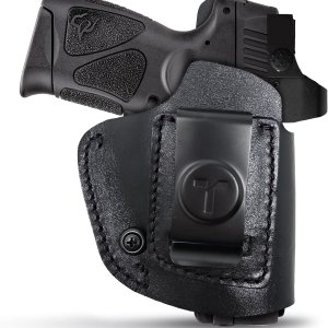 IWB – Fundas de cuero de gamuza para pistolas ópticas listas para mano derecha. Se adapta a la mayoría de pistolas subcompactas de doble pila, funda IWB – Fundas de cuero de gamuza para pistolas ópticas listas para mano derecha. Se adapta a la mayoría de pistolas subcompactas de doble pila, funda