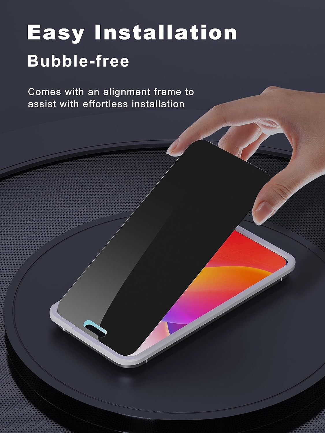Protector de pantalla de privacidad compatible con iPhone 15 Plus de 6.7 pulgadas, protector de pantalla de vidrio templado HD antiespía anti luz