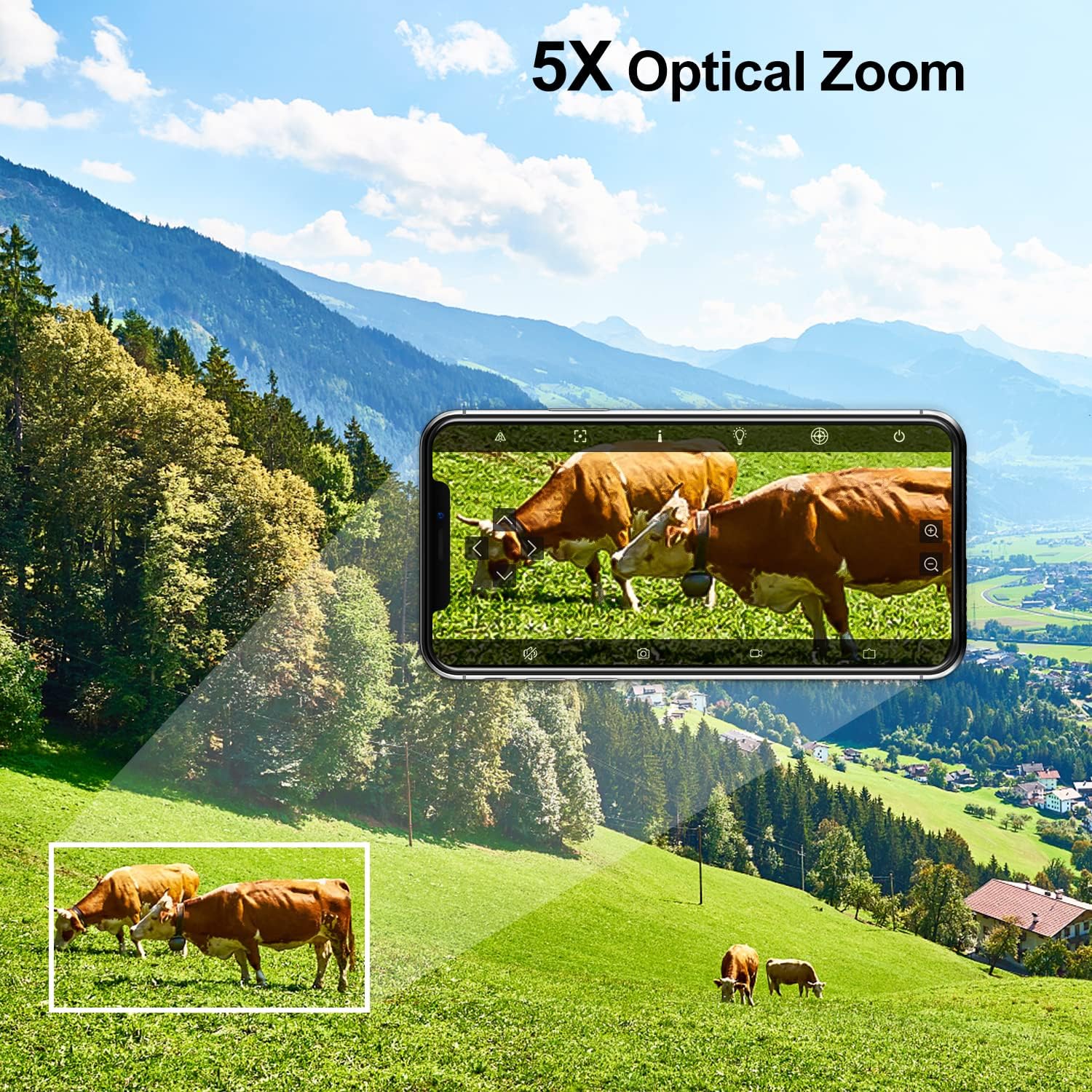 GENBOLT Cámara de seguridad 3G4G LTE PTZ al aire libre 2.5K, zoom óptico 9X PoE CCTV Cámara de vigilancia IP con tarjeta SIM, reflector de 5MP de