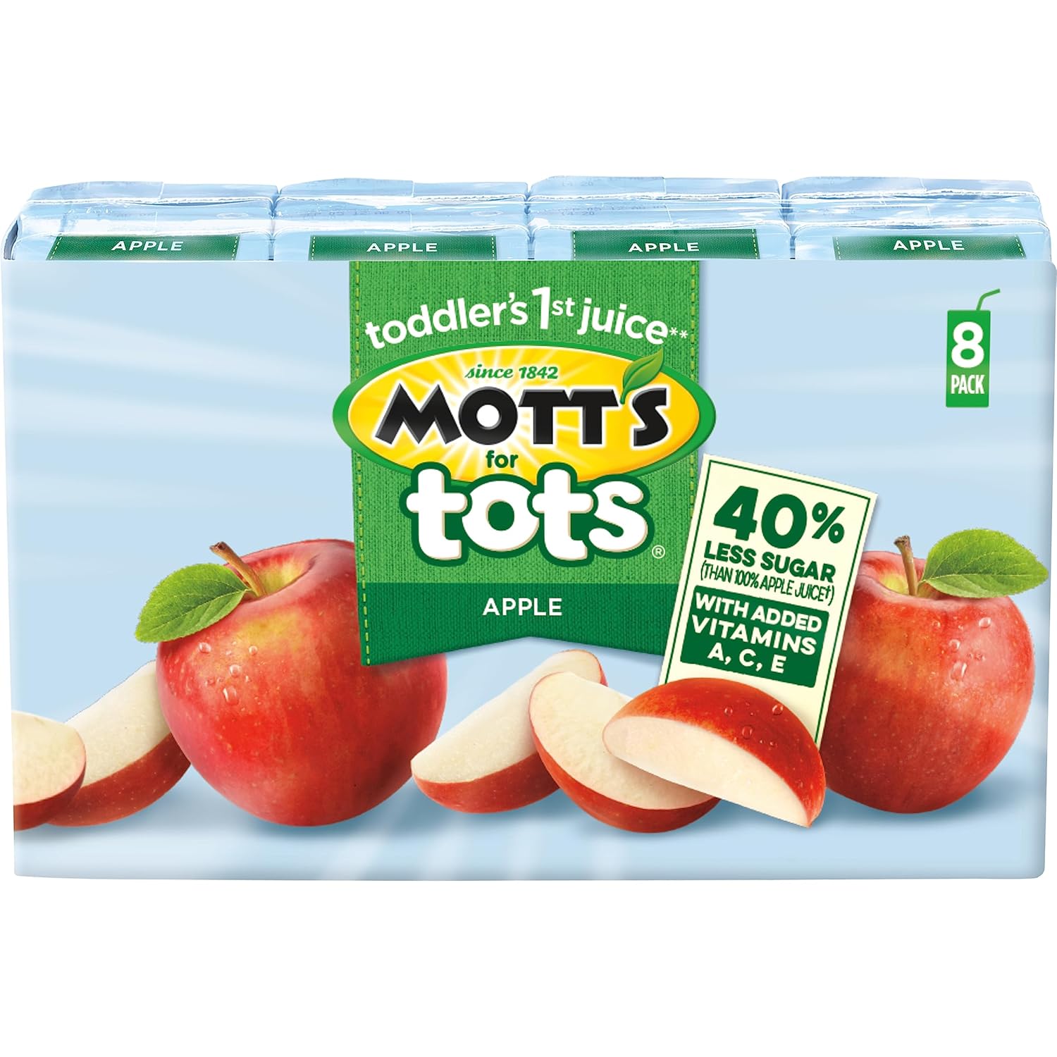 Mott’s For Tots – Bebida de jugo de manzana, caja de 6.75 onzas líquidas, 8 unidades (paquete de 4)