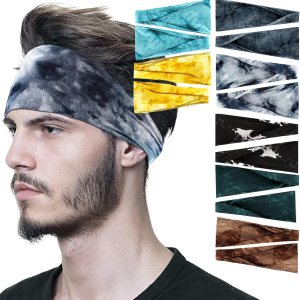 Paquete de 6 diademas deportivas para hombre, ligeras, elásticas, absorben la humedad, bandas para el sudor Paquete de 6 diademas deportivas para hombre, ligeras, elásticas, absorben la humedad, bandas para el sudor