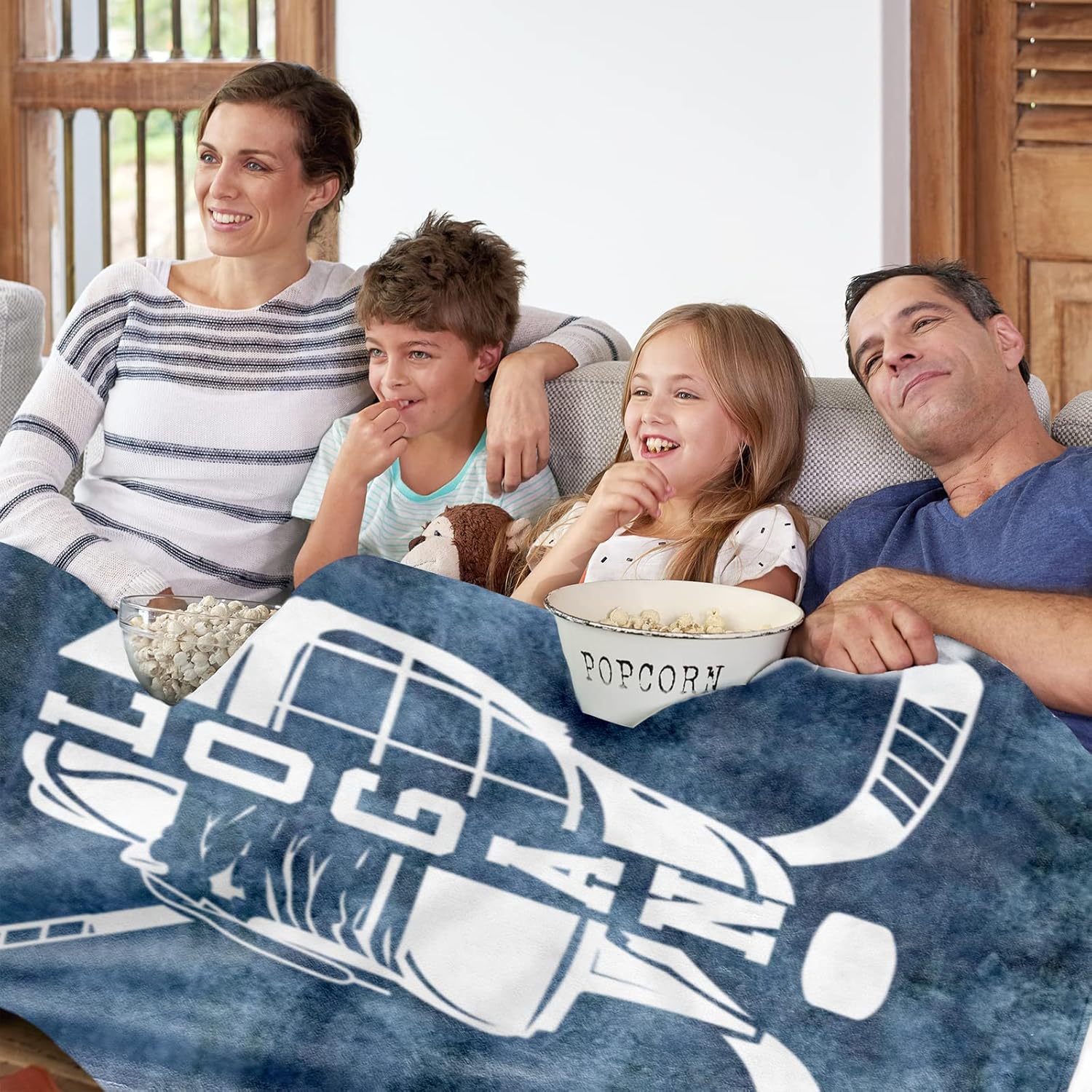 Manta de hockey con número de nombre personalizado regalo personalizado para bebés de 0 a 3 meses, ropa de cama esencial para niños pequeños, niños,