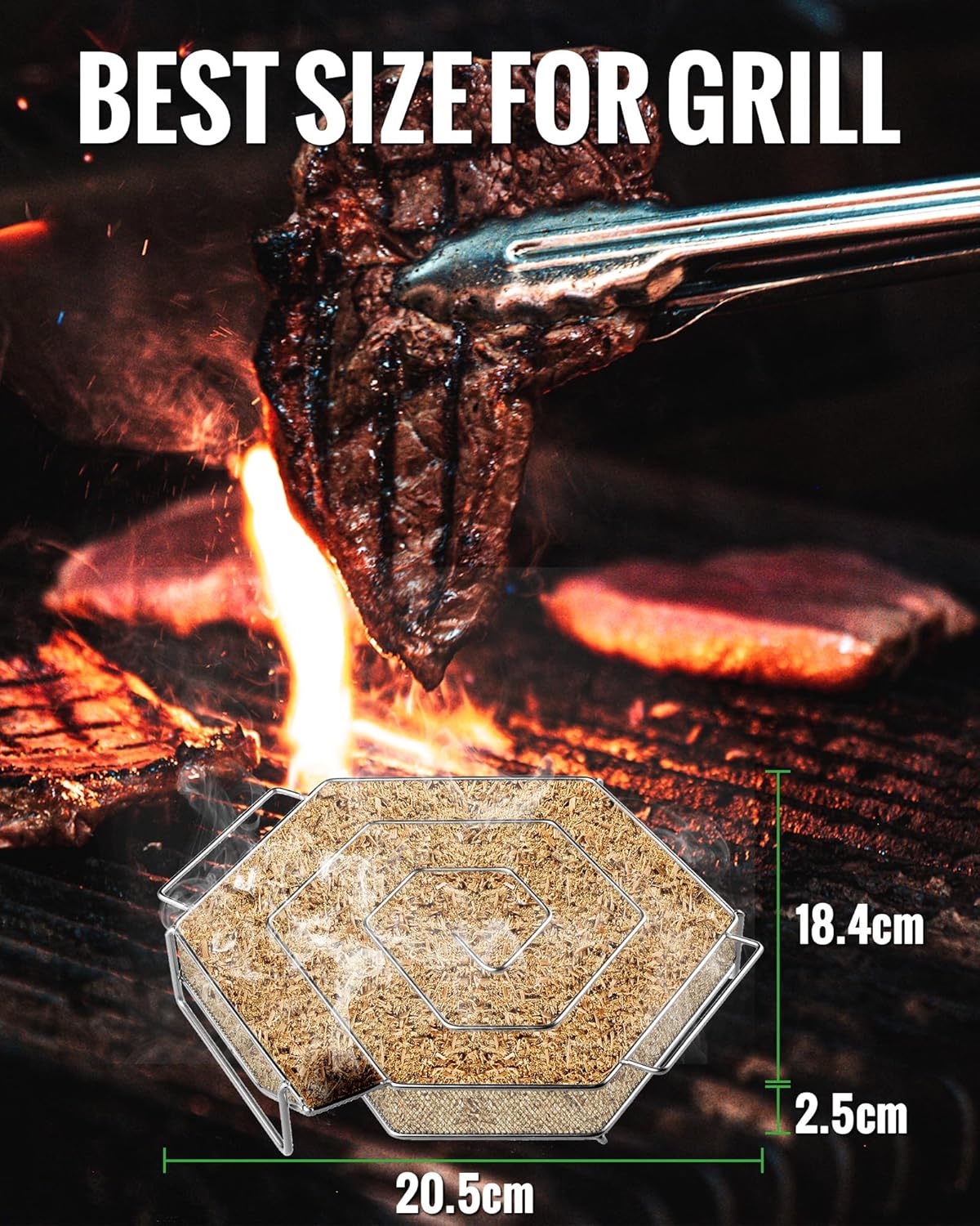 Generador de humo frío, generador de ahumador frío para parrilla de barbacoa, acero inoxidable para ahumar en caliente y frío, ahumador de alimentos