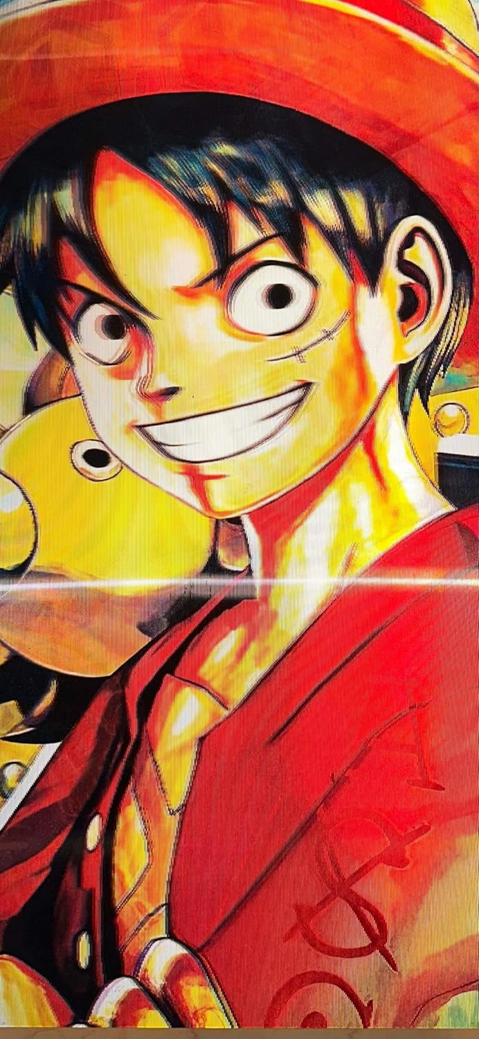 Pósteres de anime 3D Luffy Triple Transición para decoración de pared, juego de 3 imágenes únicas en 1 póster