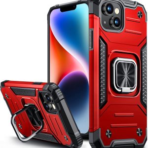 Vakoo Funda para iPhone 13 y iPhone 14 (6.1 pulgadas), resistente y duradera, bordes elevados que protegen la pantalla y la cámara, color rojo Vakoo Funda para iPhone 13 y iPhone 14 (6.1 pulgadas), resistente y duradera, bordes elevados que protegen la pantalla y la cámara, color rojo