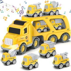 Camiones de juguete para niños de 3, 4, 5, 6, 7 años, 5 en 1, transporte urbano, juguetes con sonido ligero, regalo de cumpleaños de Navidad para Camiones de juguete para niños de 3, 4, 5, 6, 7 años, 5 en 1, transporte urbano, juguetes con sonido ligero, regalo de cumpleaños de Navidad para