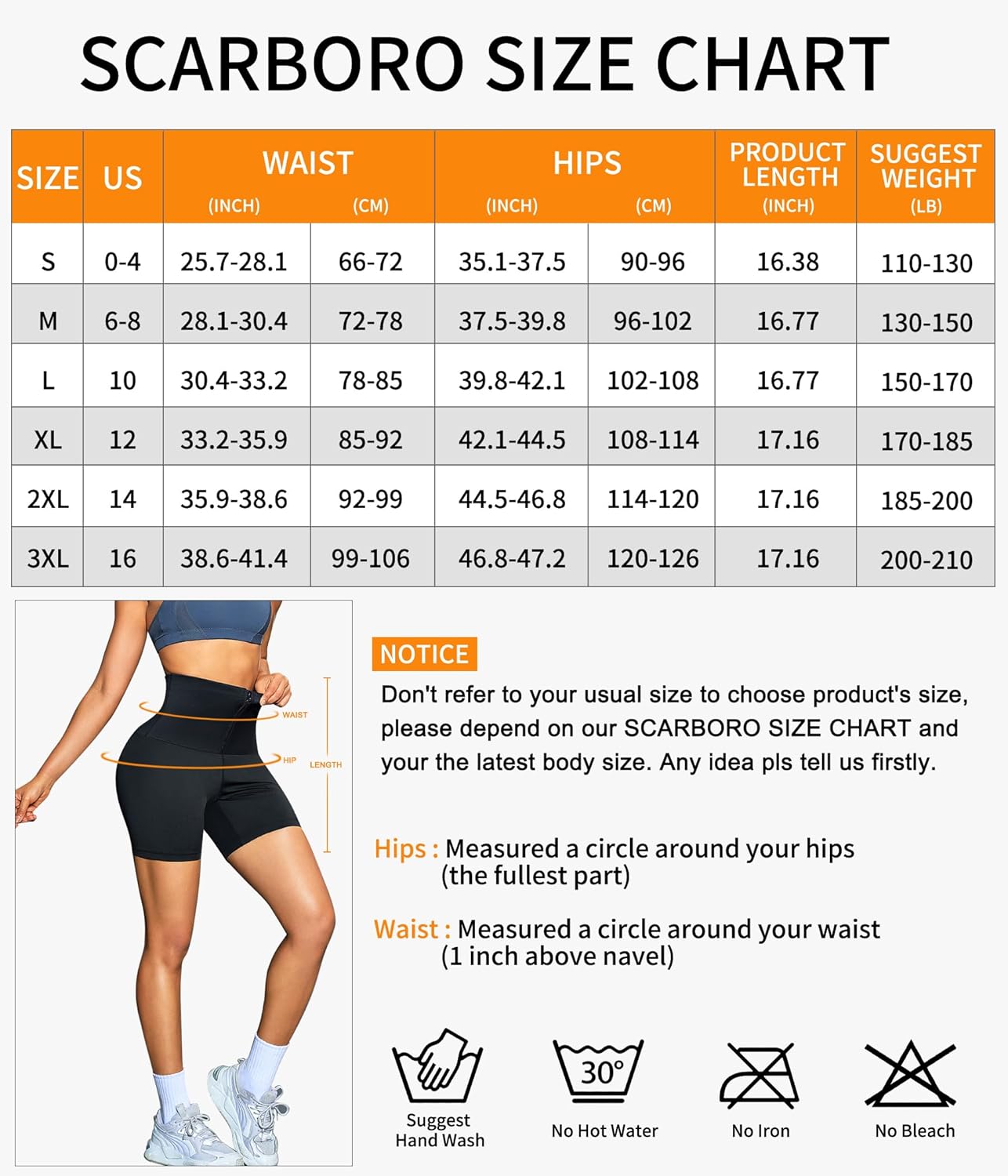 SCARBORO Pantalones cortos de sauna para mujer, cintura alta, entrenamiento, compresión, adelgazamiento, entrenamiento, sauna, traje moldeador