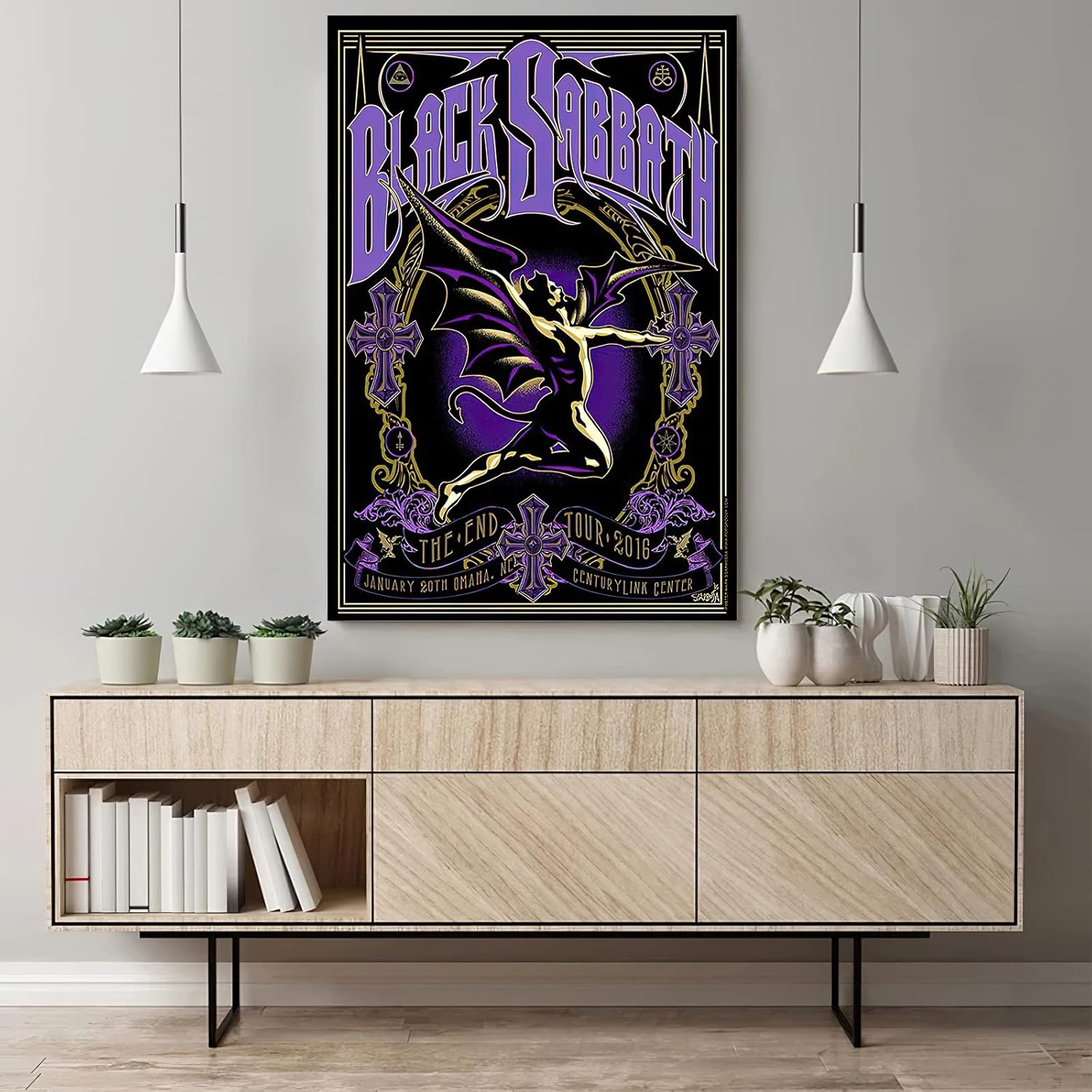 Uozylo Black Band Sabbath Poster Fairies Wear Boots 2016 – Lienzo decorativo de pared para decoración de sala de estar, 12 x 18 pulgadas, sin marco