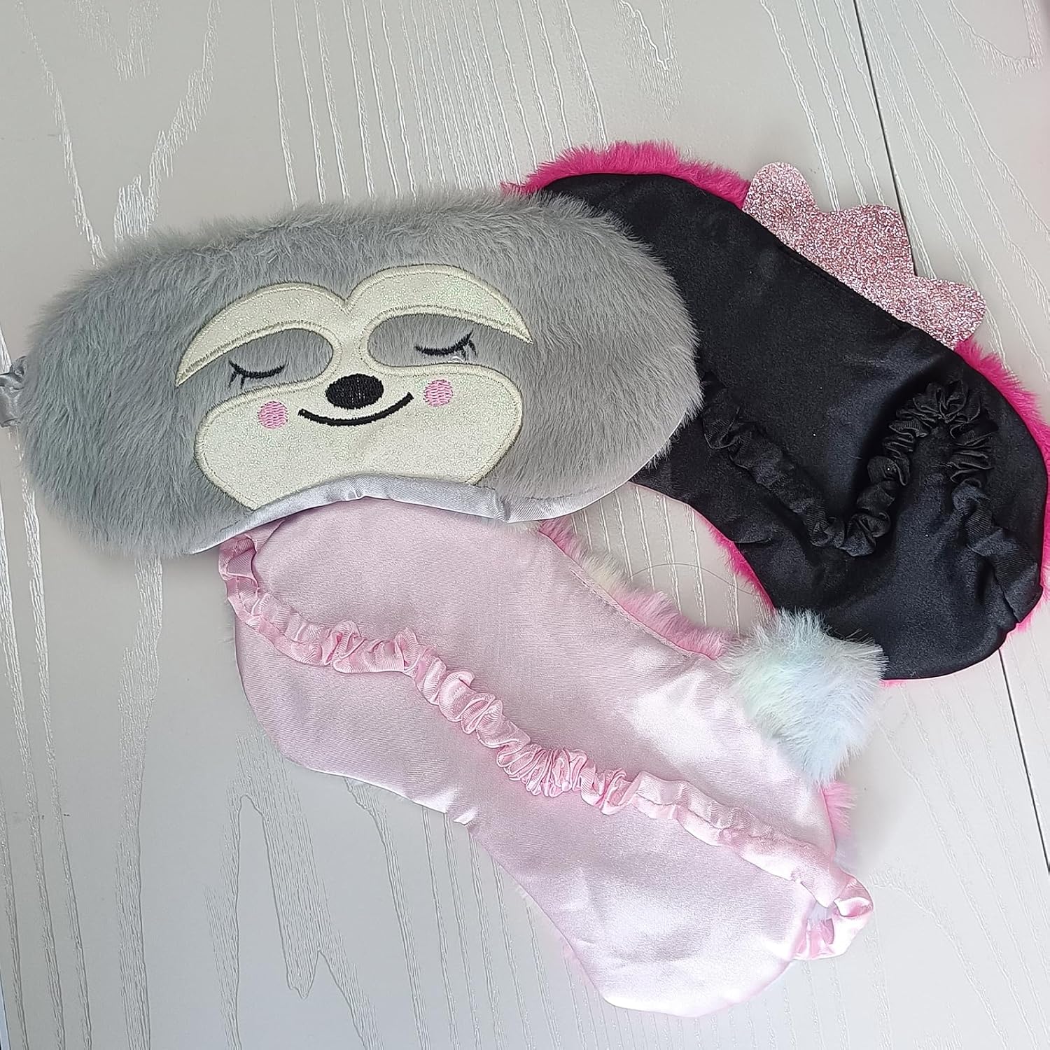 Antifaz para dormir con lindos animales, de felpa suave, con los ojos vendados, conejo, panda, koala, cubierta de ojos para niños, adolescentes,
