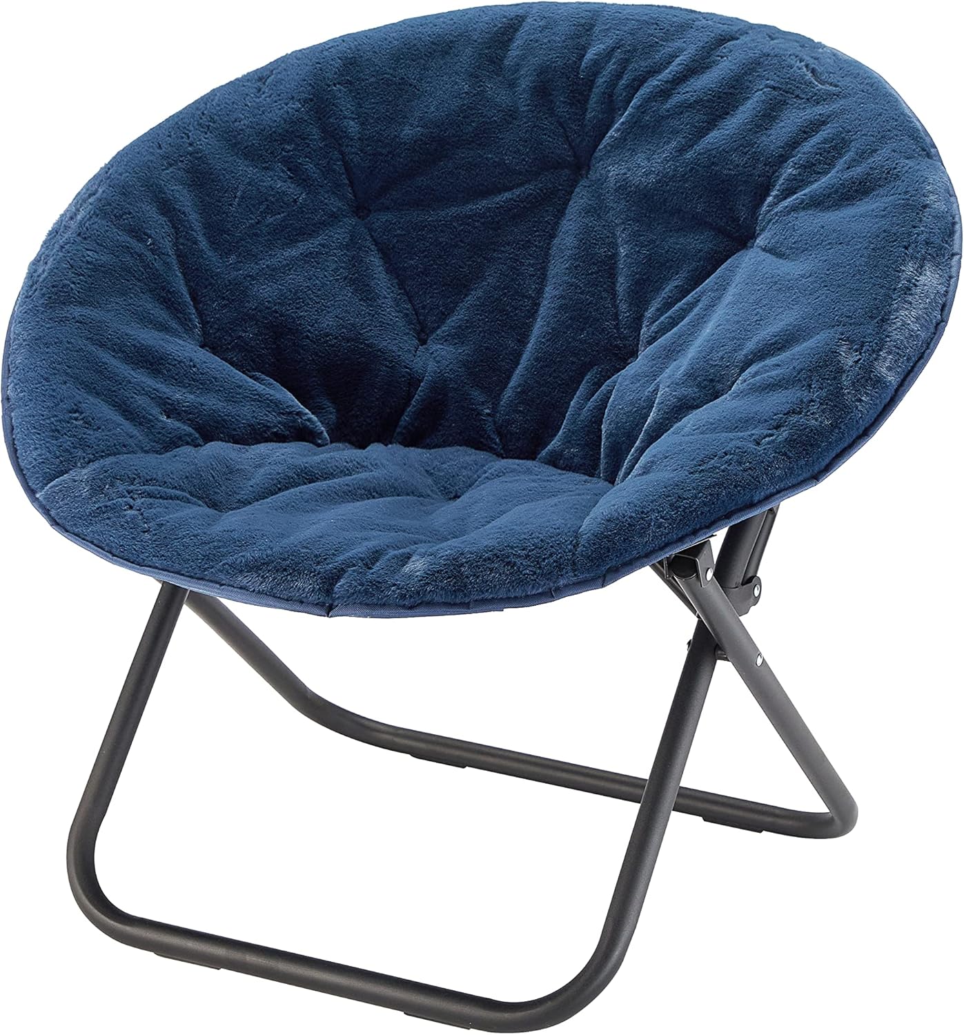 Urban Shop Silla platillo de piel sintética, azul marino