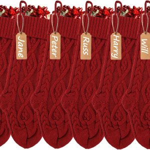 Medias de Navidad familiares grandes personalizadas paquete de 6 medias rojas, letras de Navidad, etiquetas de nombre de calcetín grande, Medias de Navidad familiares grandes personalizadas paquete de 6 medias rojas, letras de Navidad, etiquetas de nombre de calcetín grande,
