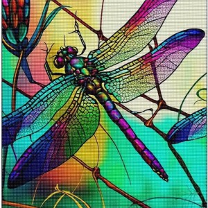 Juego de pintura de diamante para niños y adultos, pintura artística colorida de libélula, juego digital de diamante redondo 5D, pintura bordada de Juego de pintura de diamante para niños y adultos, pintura artística colorida de libélula, juego digital de diamante redondo 5D, pintura bordada de