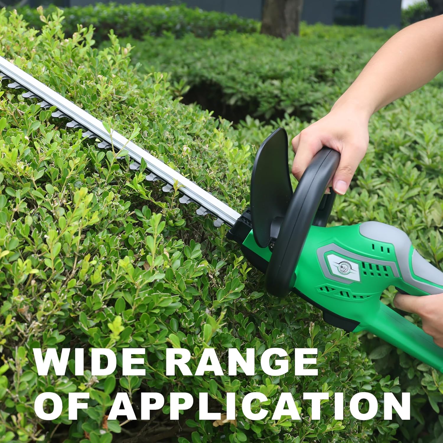 CaliGreen Tools – Cortasetos de corte láser inalámbrico de 21 V, 22 pulgadas, batería de 3.0 Ah y cargador incluidos