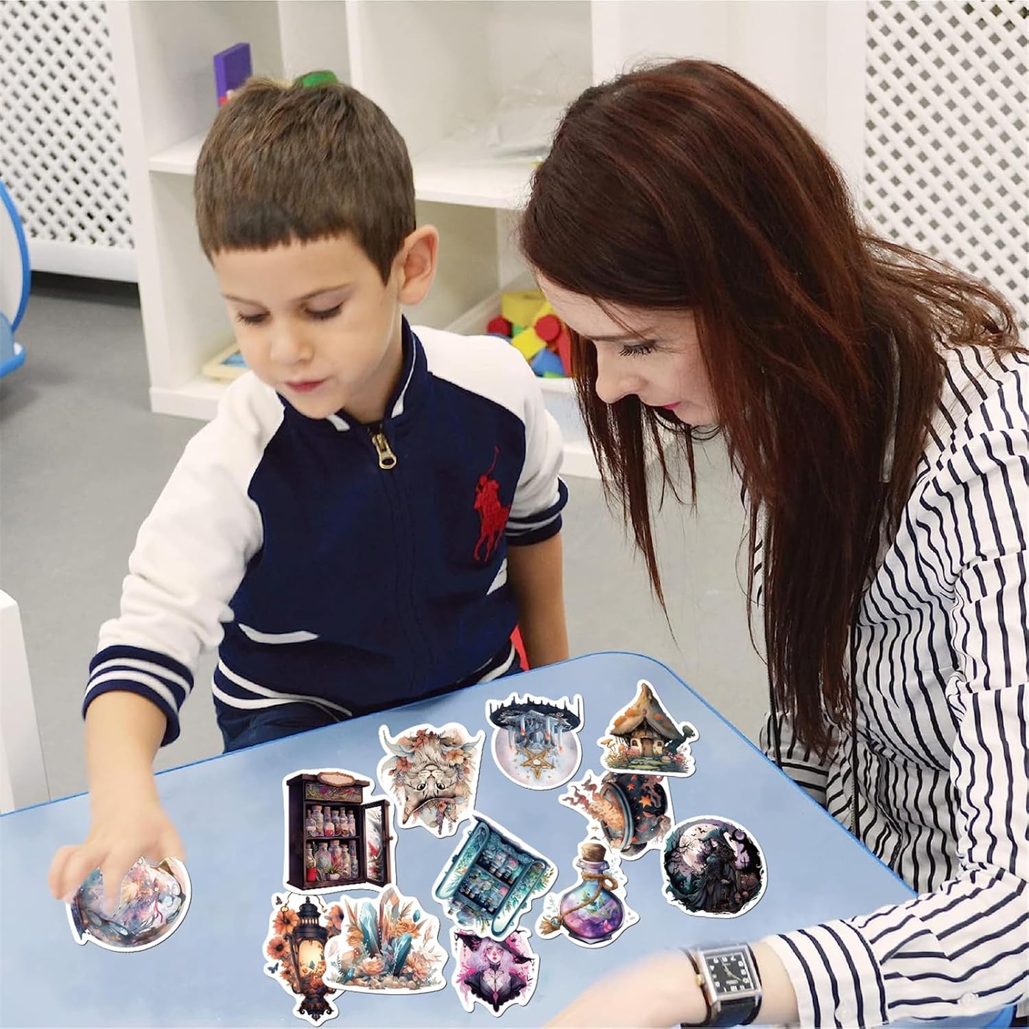 Calcomanías geniales de bruja para niños, 50 calcomanías estéticas impermeables, calcomanías de vinilo para adolescentes y adultos, regalos de