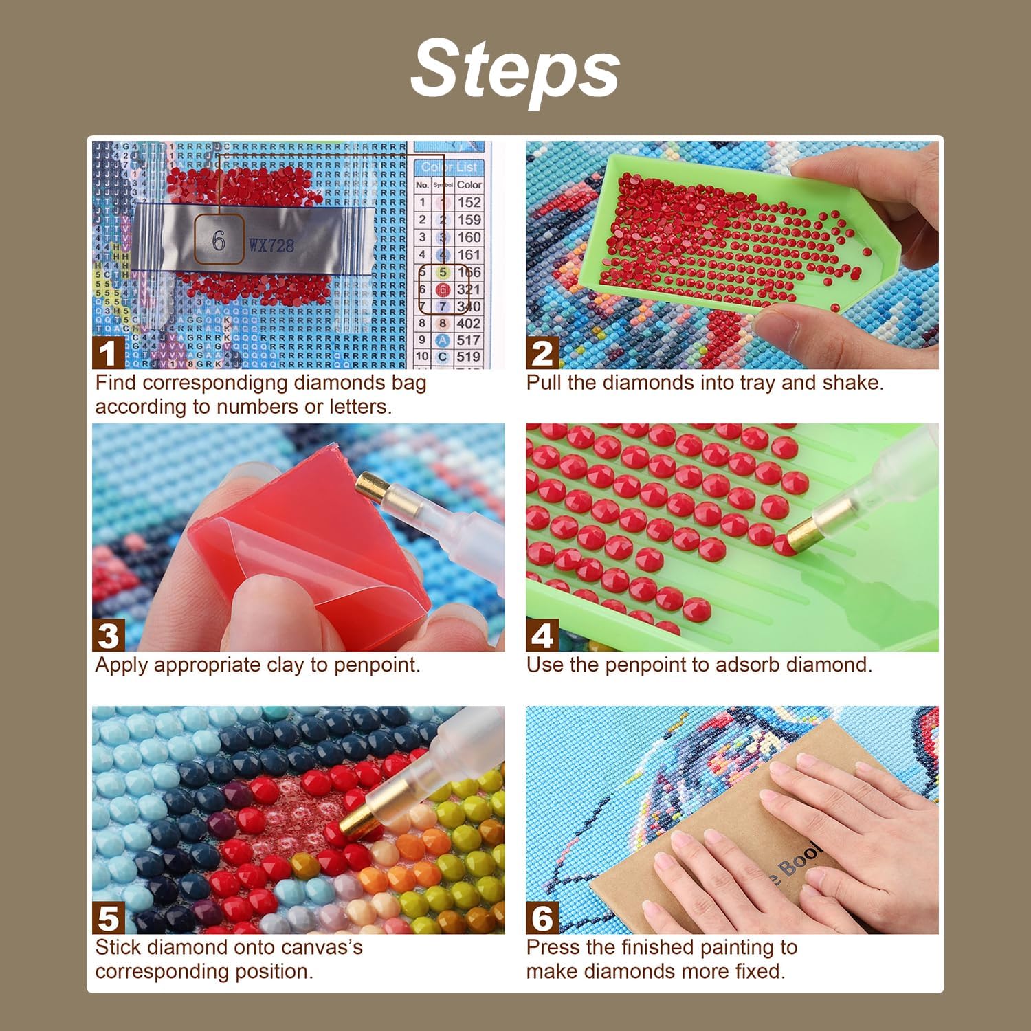 Stalente Kits de pintura de diamantes para adultos, búho 5D DIY kits de arte de diamantes para principiantes, pintura de diamante redonda de taladro