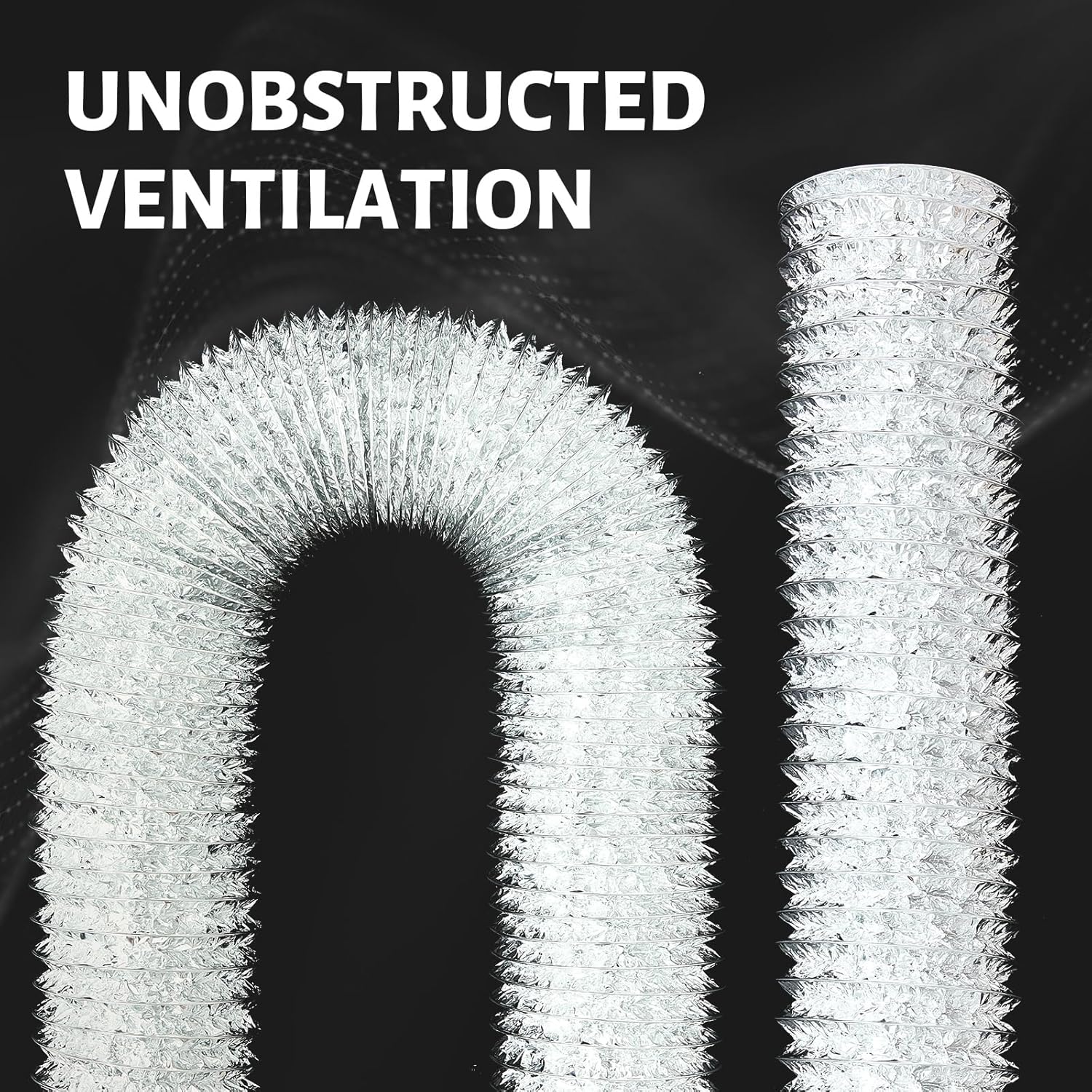 Zonon Manguera de ventilación para secadora de pies, conductos flexibles de papel de aluminio no aislados, con abrazaderas de acero inoxidable y