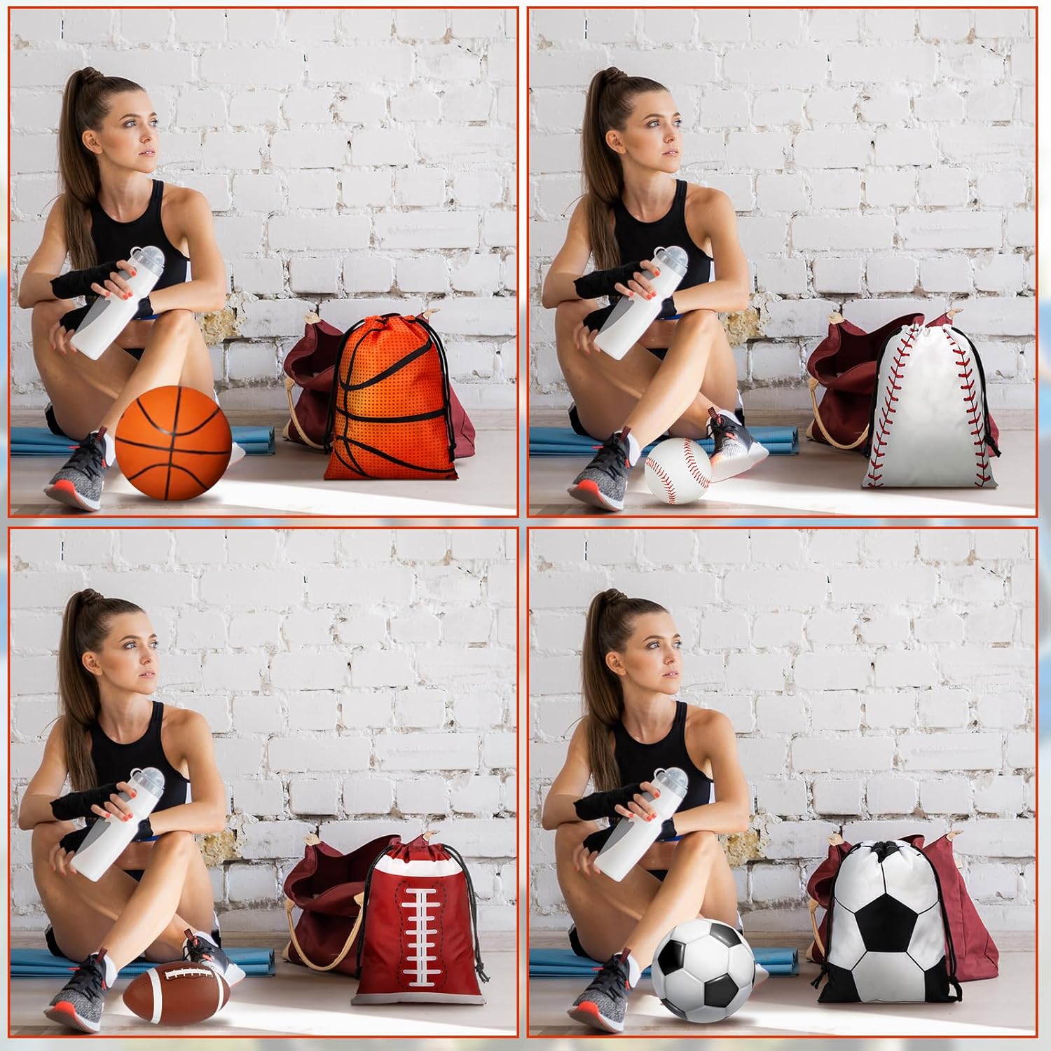 Berlune 24 bolsas de golosinas deportivas de fútbol, bolsas de recuerdos de fiesta deportiva, bolsas de aperitivos de 7 x 10 pulgadas, bolsas de